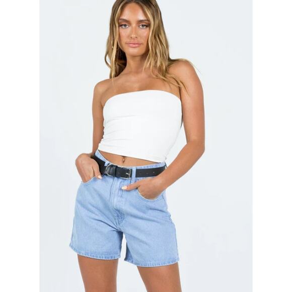 Princess Polly Pants - Princess Polly‎ The Swall Denim Shorts Light Blue Size 6